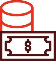 Cash Flow Glyph Two Color Icon For Personal And Commercial Use. vector