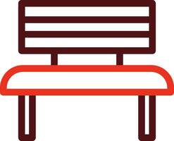 Bench Glyph Two Color Icon For Personal And Commercial Use. vector