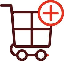 Add To Cart Glyph Two Color Icon For Personal And Commercial Use. vector