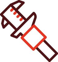 Caliper Glyph Two Color Icon For Personal And Commercial Use. vector