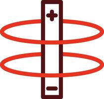 Electromagnetic Glyph Two Color Icon For Personal And Commercial Use. vector