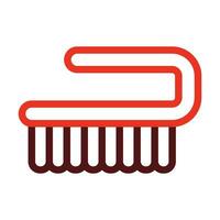limpieza cepillo glifo dos color icono para personal y comercial usar. vector