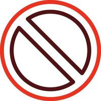 Forbidden Sign Glyph Two Color Icon For Personal And Commercial Use. vector