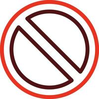 Forbidden Sign Glyph Two Color Icon For Personal And Commercial Use. vector