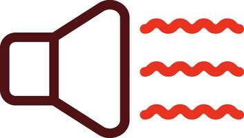 Audio Wave Glyph Two Color Icon For Personal And Commercial Use. vector