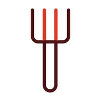 Pitchfork Glyph Two Color Icon For Personal And Commercial Use. vector