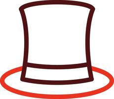 Top Hat Glyph Two Color Icon For Personal And Commercial Use. vector