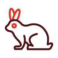 Rabbit Glyph Two Color Icon For Personal And Commercial Use. vector