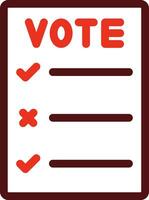 Ballot Glyph Two Color Icon For Personal And Commercial Use. vector