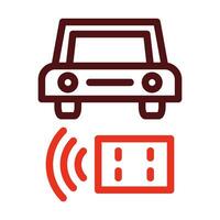 Remote Vehicle Glyph Two Color Icon For Personal And Commercial Use. vector