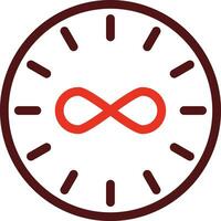 Infinity Glyph Two Color Icon For Personal And Commercial Use. vector