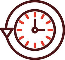 pista de hora glifo dos color icono para personal y comercial usar. vector