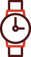Hand Clock  Glyph Two Color Icon For Personal And Commercial Use. vector