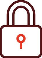 Lock Thick Line Two Color Icons For Personal And Commercial Use. vector