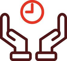 Save Time Glyph Two Color Icon For Personal And Commercial Use. vector