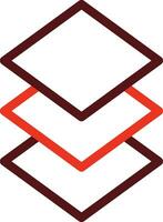Stacks Thick Line Two Color Icons For Personal And Commercial Use. vector