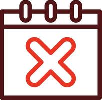 Cancel Event Glyph Two Color Icon For Personal And Commercial Use. vector