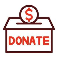 Donations Glyph Two Color Icon For Personal And Commercial Use. vector