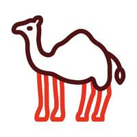 Camel Glyph Two Color Icon For Personal And Commercial Use. vector