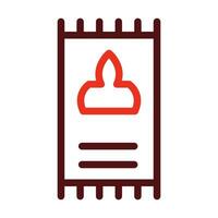 Carpet Glyph Two Color Icon For Personal And Commercial Use. vector