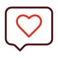 Love Message Glyph Two Color Icon For Personal And Commercial Use. vector