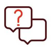 Faq Glyph Two Color Icon For Personal And Commercial Use. vector