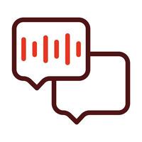 Audio Message Glyph Two Color Icon For Personal And Commercial Use. vector