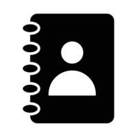 Contact Book Vector Glyph Icon For Personal And Commercial Use.