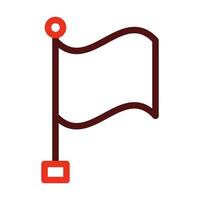Flagged Glyph Two Color Icon For Personal And Commercial Use. vector