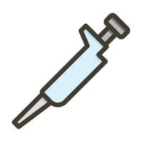 Pipette Thick Line Filled Colors For Personal And Commercial Use. vector