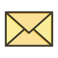 Mail Thick Line Filled Colors For Personal And Commercial Use. vector