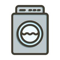 Washing Machine Thick Line Filled Colors For Personal And Commercial Use. vector