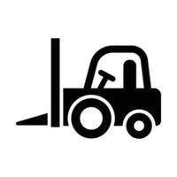 Forklift Vector Glyph Icon For Personal And Commercial Use.