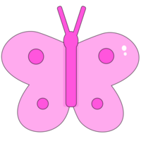 diseño de mariposa rosa png