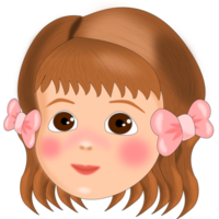 mignonne content fille visage png