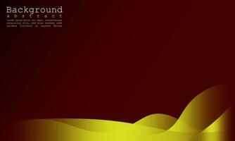 Abstract Background Geometric Gradient Liquid Waves Maroon Color and Orange Gold Line EPS 10 vector