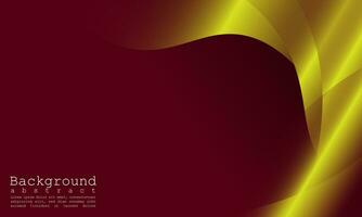 Abstract Background Geometric Gradient Liquid Waves Maroon Color and Orange Gold Line EPS 10 vector