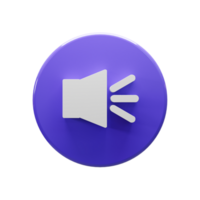 Speaker megaphone 3d rendering ui icon png