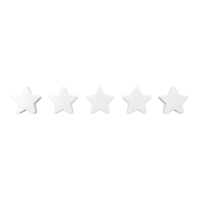 Star rating 3d rendering icon png