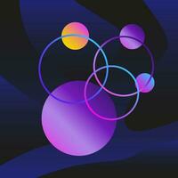 Round Circle Gradient Texture Bright Colored Shape Abstract Vector Pattern background