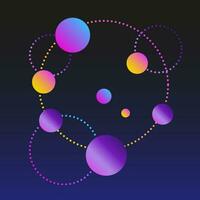Round Circle Gradient Texture Bright Colored Shape Abstract Vector Pattern background