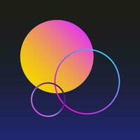 Round Circle Gradient Texture Bright Colored Shape Abstract Vector Pattern background