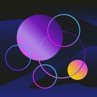 Round Circle Gradient Texture Bright Colored Shape Abstract Vector Pattern background
