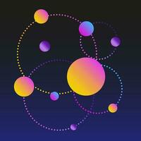 Round Circle Gradient Texture Bright Colored Shape Abstract Vector Pattern background