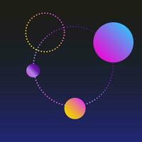 Round Circle Gradient Texture Bright Colored Shape Abstract Vector Pattern background