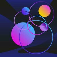 Round Circle Gradient Texture Bright Colored Shape Abstract Vector Pattern background