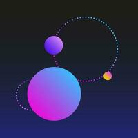 Round Circle Gradient Texture Bright Colored Shape Abstract Vector Pattern background