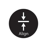 aligned icon vector