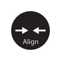 aligned icon vector