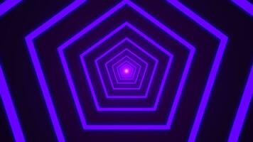 Purple futuristic Spiral tunnel pentagon neon ray energy abstract, abstract technology background looping animation, cyber disco beams dynamic effect, galaxy illuminated glow photo